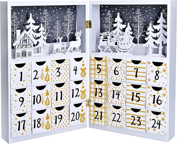 Solight LED adventný kalendár kniha 40 × 30 cm
