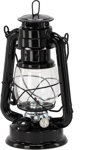 Klasická kovová petrolejová lampa 28 cm