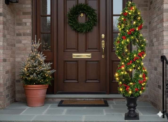 Vianočný stromček s LED osvetlením 150 cm s jarabinami