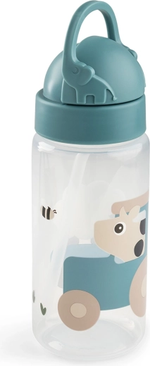 Done by Deer fľaša s brčkom Tiny farm modrá 350 ml