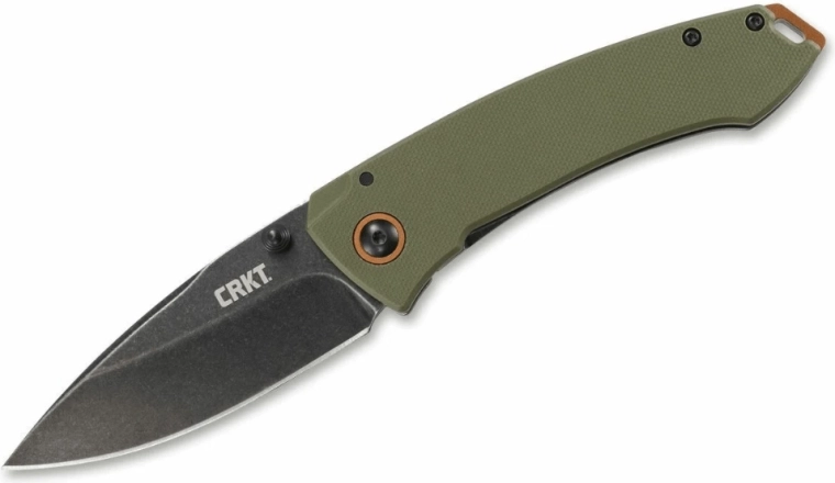 CRKT Tuna OD Green vreckový nôž 8,2 cm, stonewash, G10