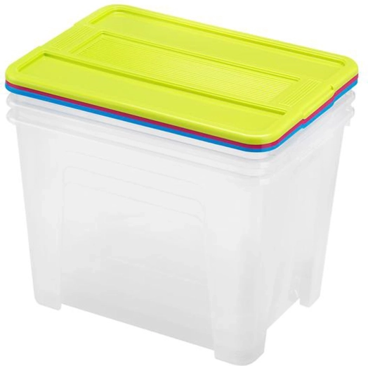 Sada úložných boxov s vekom 21 l – 3 ks