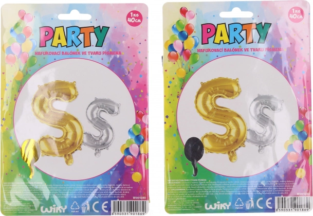 Nafukovací balónik písmeno S 40 cm