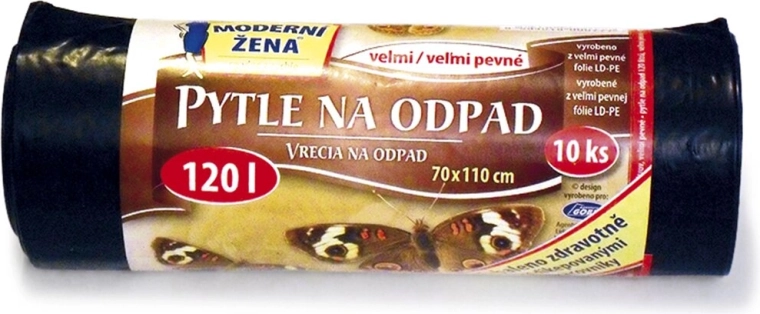 Vrecia na odpad 120 l čierne (10 ks)