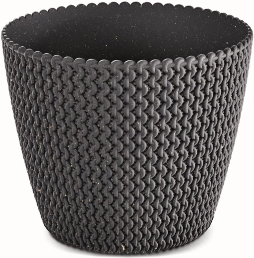 Kvetináč Splofy Eco Wood 15,7 cm antracit