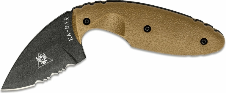Taktický nôž KA-BAR TDI Original, čiastočne zúbkované ostrie, pieskovo-hnedý Zytel, puzdro