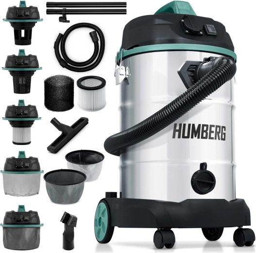 Humberg priemyselný vysávač na mokré a suché vysávanie 30 l 1600 W