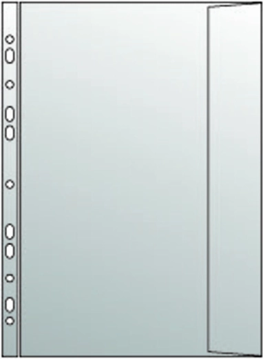 Priehľadný obal na dokumenty A4 s chlopňou a eurozávesom, PP 120 mikrónov, krupička