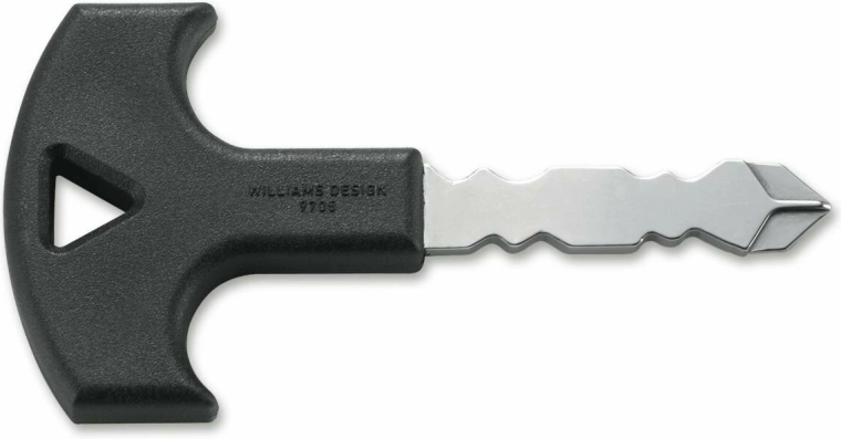 CRKT Defense Key Black – taktický sebaobranný kľúč 4,5 cm