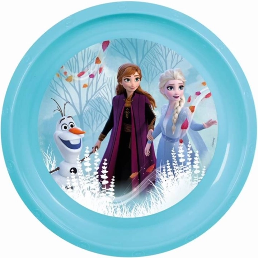 Plochý tanier FROZEN 2 22 cm – svetlomodrý