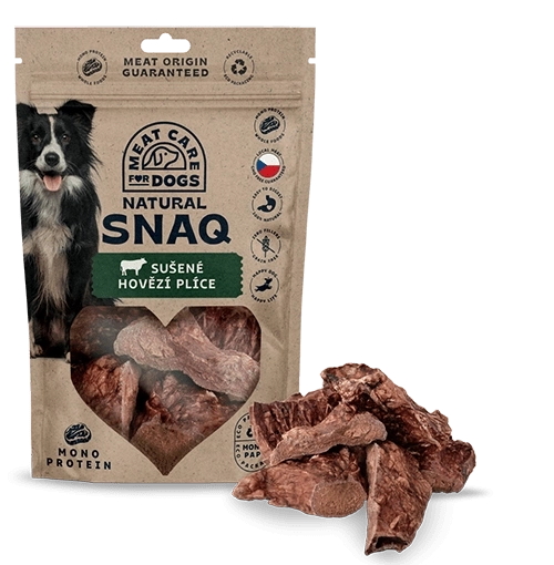 Sušené hovädzie pľúca pre psy 200 g DOG SNAQ