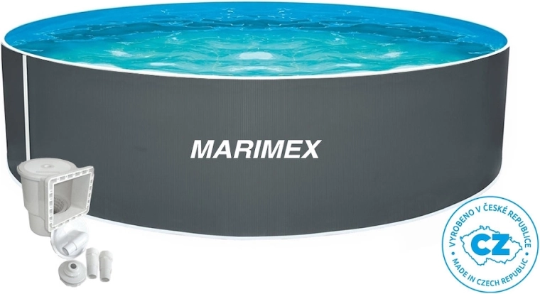 Bazén Marimex Orlando 3,05 × 0,91 m s priechodom pre skimmer Olympic, sivý motív