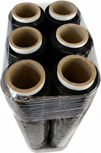 Stretch fólia čierna 23 µm, 6× rolka 1,5 kg