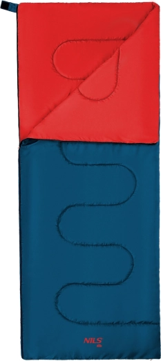 Dekový spací vak NILS Camp červeno-modrý