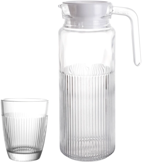 Súprava 6 pohárov 250 ml a džbán 1 l
