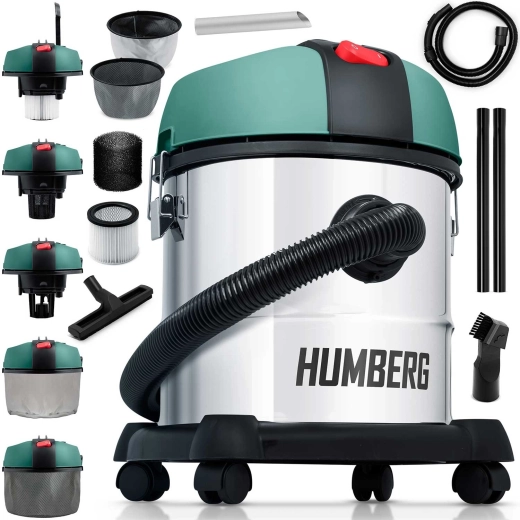 Humberg priemyselný vysávač na mokré aj suché vysávanie 20 l 1200 W