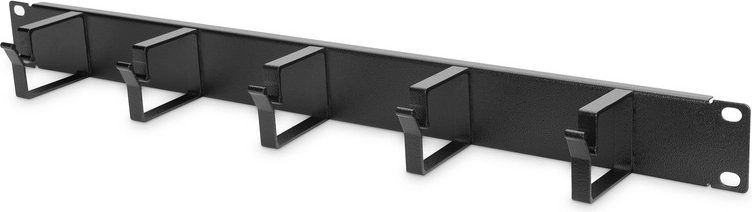 Horizontálny káblový organizér RING 19" 1U, čierny