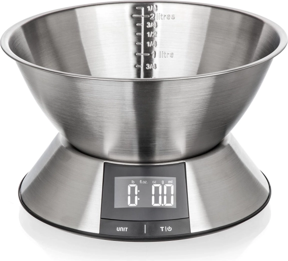 Digitálna kuchynská váha s nerezovou miskou 5 kg