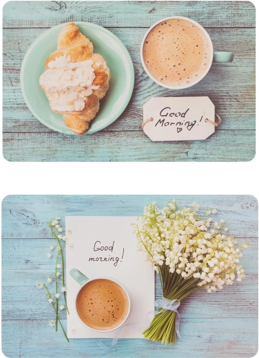 Plastové prestieranie Good Morning 43 × 28 cm, mix dekorov