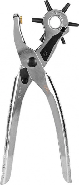 Deli tools dierovacie kliešte na kožu 9" (strieborné)