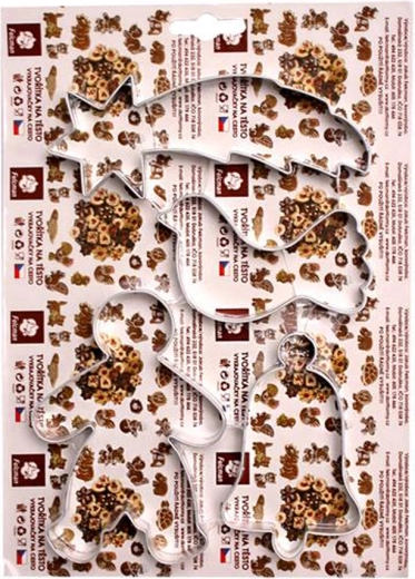 Sada vykrajovačiek na cukrovinky – kométa, holubička, chlapec, zvon (4 ks)