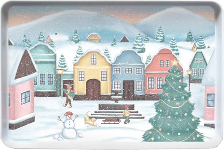 Melamínový servírovací táck Vesnička 40 × 27 cm