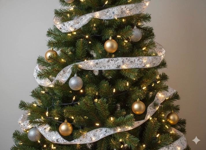 Vianočná LED stuha s teplým bielym svetlom, 50 LED, na batérie