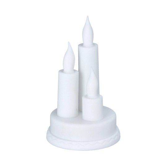 Trojitá LED sviečka biela 8,5 × 14 cm