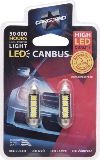 LED žiarovka sofit 39 mm 12 V 3 W 6000 K