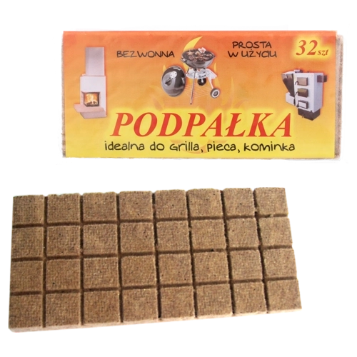 Sivé podpaľovače v kockách