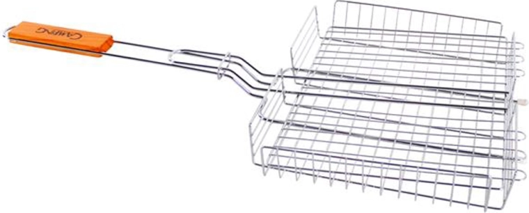 Hlboký grilovací rošt Camping 31 × 24 cm s nastaviteľnou výškou