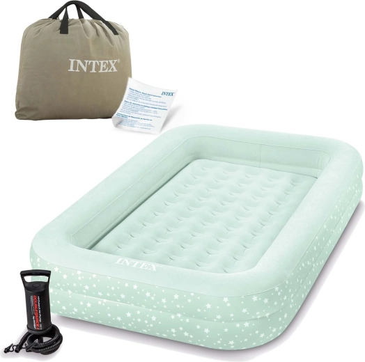 Nafukovacia detská cestovná postieľka INTEX 168 × 107 × 25 cm s pumpou