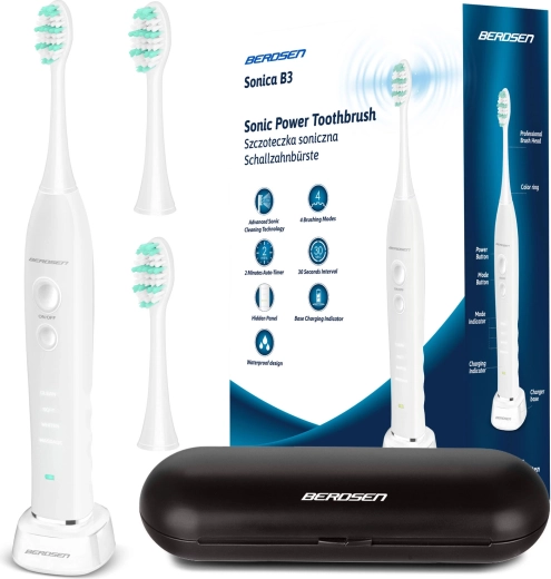 Sonicare zubná kefka s puzdrom biela BERDSEN Sonica B3