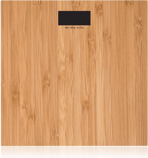Osobná digitálna váha s bambusovým dekorom 150 kg