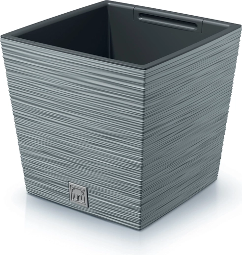 Kvetináč Furu Square Low 24 cm – betónová sivá