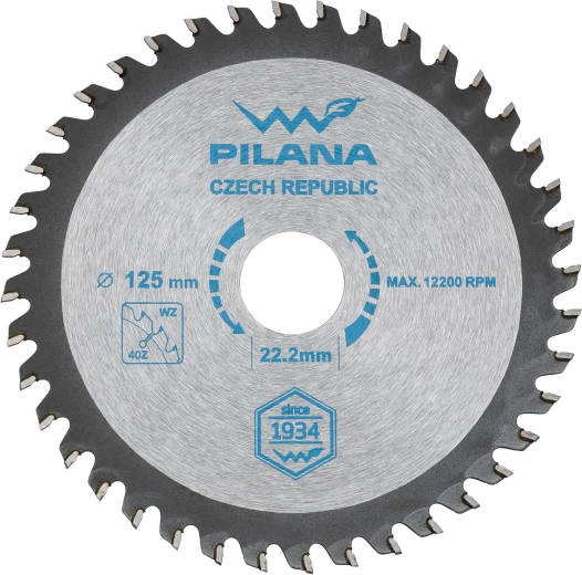 Pílový kotúč PILANA 125 mm, 40 zubov, SK na drevo
