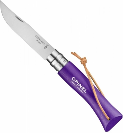 Vreckový nôž OPINEL N°07 Trekking fialový, bukové drevo, 8 cm