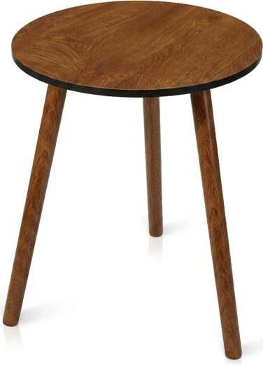Okrúhly konferenčný stolík v hnedej farbe 40 × 40 × 41 cm