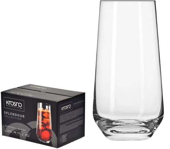 Vysoké poháre na nápoje SPLENDOUR 480 ml, 6 ks – Krosno