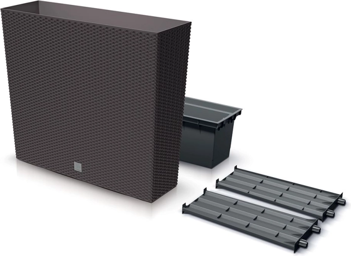 Vysoký truhlík Rato Case s vyberateľnou vložkou, umbra, 77 cm