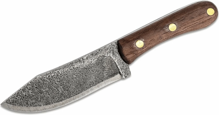 Vreckový nôž Condor Mini Hudson Bay s koženým puzdrom, orechové drevo, 12,4 cm