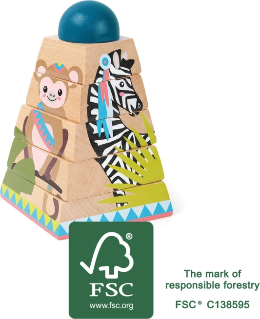 Drevená nasadzovacia veža Jungle small foot