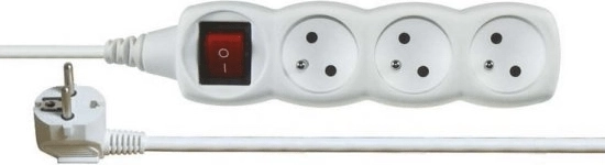 Emos P1311 predlžovací prívod 3 zásuvky 1,2 m s vypínačom biely