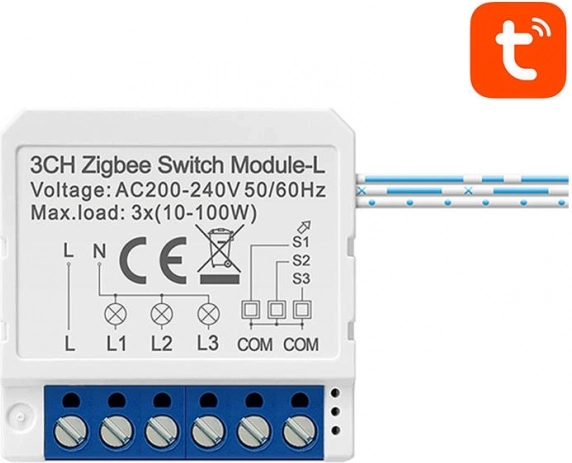 Inteligentný spínač ZigBee bez neutrálneho vodiča Avatto LZWSM16-W3