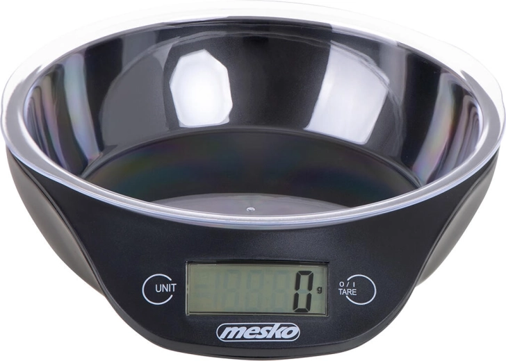 Digitálna kuchynská váha s miskou 5 kg – čierna