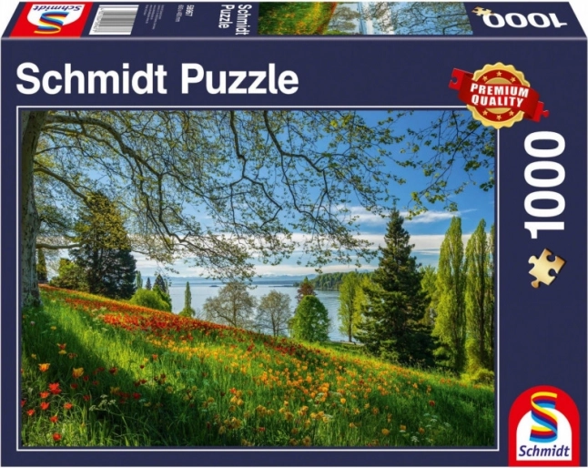 Puzzle Kvítúce tulipány na ostrove Mainau 1000 dielikov