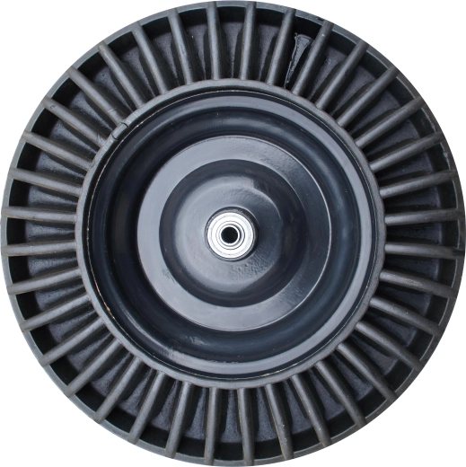 Koleso s plnou gumou a ložiskom pre stavebné fúriky 390 mm