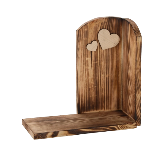 Drevený podstavec pod sviečku – opálené drevo