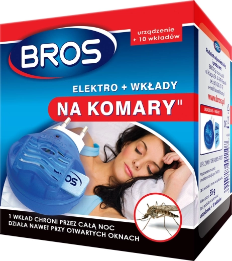 Elektrofumigátor proti komárom s 10 vložkami BROS