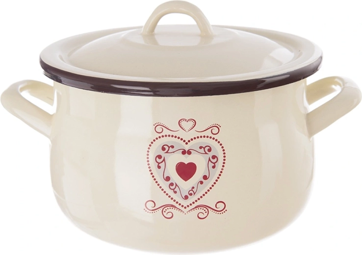 Smaltovaný hrniec s pokrievkou Tonca 16 cm, 2,3 l